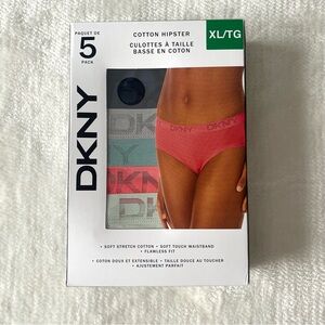 DKNY Women's Cotton Hipster Panties - 5 Pack, Multicolor, NWT